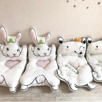 동물 쿠션 패드 애착이불 인형 아이방인테리어 출산선물, 토끼
