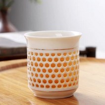 티포트 약탕기 대용량 파란색과 흰색 도자기 차 주전자 세라믹 창조적 중공 휴대용 Kung Fu 음료 용기 사, 05 Teacup A