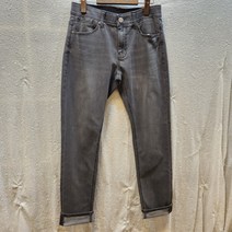 [잠뱅이] 봄상품 남)그레이 오비안밴드 다트포인트 바이오스톤 솔트워싱 테이퍼드핏 청바지