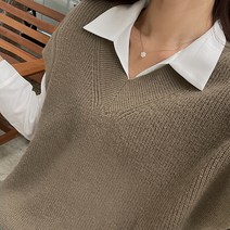 [마이더스비] 로하즈 앙고라 브이넥 니트 조끼