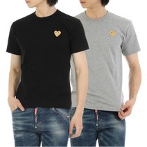 [꼼데가르송] AZ T216 골드하트 와펜 반팔 티셔츠 2종