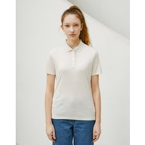 22SS 아이보리 멜란지 면 반팔카라티셔츠 HSTS2BC43IV