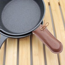 8인치 주철 주물팬 감성캠핑 가죽 손잡이 커버 삽겹살불판 스테이크 그릴판