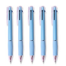 [마치]국산 파스텔니들 3색볼펜 (불투명) 0.7mm, 하늘색, 10개입