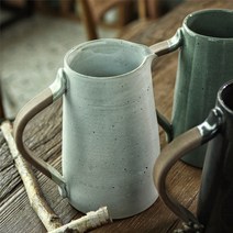 김학영도자기 아끼다 투톤 워터 저그 대용량 저그물병 화병, 제이드 그린