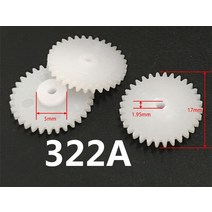 1+2 랙기어 322a 0 5m 피니언 17mm 직경 32 치아 플라스틱 1, 32개의 치아, 1.95mm