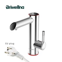 주방온수기 냉온수기 Briwellna-연속 온수 탭 220V 욕실 스마트 순간 전기 수도꼭지 탱크 없는 난방 가, 02 Silver_01 EU