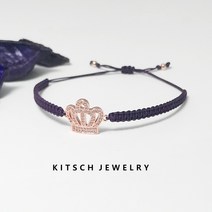 키치쥬얼리 크라운 참 매듭팔찌 패션 팔찌