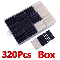 750pcs 열 수축 튜브 모듬 폴리올레핀 와이어 케이블 절연 슬리브 랩 세트 박스형, 05 320Pcs