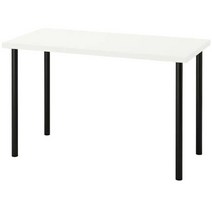 이케아 LAGKAPTEN ADILS 락캅텐 아딜스 테이블 1200 (094.167.59), 화이트+블랙