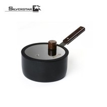 QGI726043*디아코니아* 실버스타 티타늄코팅 IH 우드냄비 편수 18cm, 단일사이즈