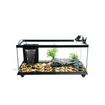 거북이수족관 대형 바닥 배수 일광욕 플랫폼 유리 수조, 80cm 세트 1개(6점 세트)