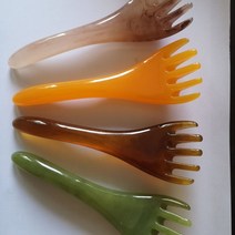 스톤테라피 마사지 기계 준설 헤드 치료 잡아 브러시 악기 도구 발 빗 두피 신 다섯 손가락 발톱 스크래치 감압 다리괄사, 3. 마노 레드 다섯 발톱 + 무료 침술 포인트 맵
