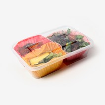 더팩 SZ-L500 3칸 내열도시락 내열용기 사각내열용기 100개 300개, 1세트