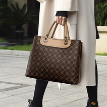 2022 새로운 여성 가방 프리미엄 라이트 럭셔리 대용량 여성 토트 백 소프트 가죽 통근 프린트 여성 핸드백