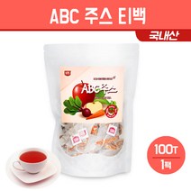 abc주스 티백 국산 건조 레드비트 사과 당근 에이비씨 쥬스 차 야채수 과일 채소 JUICE 재료 건강 음료 티백, 1개, 국산 abc주스 100티백