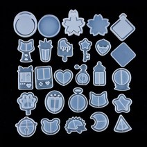 JINGHENG 레진공예 실리콘 몰드 세트 16종 레진몰드, 알파벳몰드SET