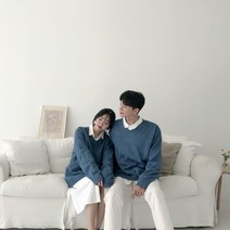 벨리 V 니트 (6color) #572 커플/남여공용/유니섹스/데일리/룩/브이/꾸안꾸/연말/연초/겨울/여행/크리스마스/오버핏/빅사이즈