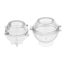 2 세트 공 모양의 플라스틱 양초 금형 비누 금형 양초 공예 Diy, 설명, 클리어