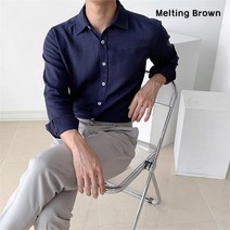 [멜팅브라운] 남성 데일리 베이직 린넨 셔츠 4color