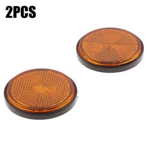 도로표시등 도로표지병 태양광 쏠라 LED 안전유도등 반사체 도로 2pcs 2.16inch 높은 가시성 라운드 반사 경고 반사경 비바람에 맞는 자동차 오토바이 자전거 쉬운, 푸른