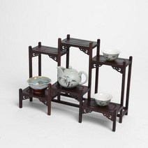 전통 문양 찻잔 소품 장식 진열대 (운림) 베란다 장식선반 모던
