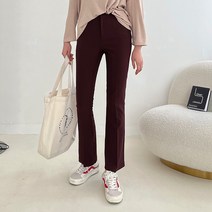 바잉몰 [기모]여성 누구나C 가을 겨울 스판 세미 부츠컷 롱슬랙스