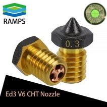 업소용 환풍기 공업용 1/2/3pcs CHT 노즐 E3d V6 황동 PTFE 코팅 스틱 필라멘트 흐름 0.2/0.3/0.4/0.6/0.8/1.0mm 3D 프린터 Ender 3, 1.2mm_3Pcs E3d V6(PTFE)