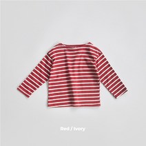 국내생산 아동 순면 단가라 스트라이프 긴팔 티셔츠 14컬러