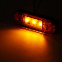 스탠다드메카닉 중장비 부품 10개 12v 24v led 사이드 마커 조명 자동차 외부 조명 경고 테일 라이트 신호 브레이크 램프 트럭 트레일러 트럭 버스 DIY, 호박색