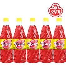 오뚜기 딸기향 슬러시 1kg X 5개/슬러시시럽 원액 음료, 5개