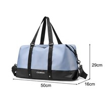 헬스용품 신발 구획 피트니스 가방 40L 스포츠 여행 방수 수하물 수영 하이킹 캠핑용 58x26x26cm, D Blue+D Blue
