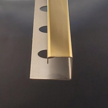 스텐사각 타일 코너비드 몰딩(골드유광)2400mm(재료분리대)(타일꼼꼼이), 12mm(+1000), 노컷팅(2400mm), 1개