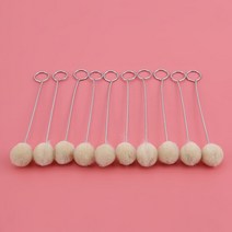 가죽 공예 양모 염료 및 마감 어플리케이터 키트 도구 DIY 공 알코올 염색 헤어 볼 브러쉬 10 개, 01 12.5cm