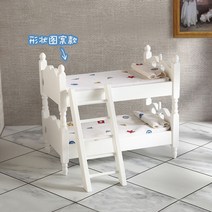 마이크로 장면 촬영 소품 소형 침대 가구 장면 모델 인형 집 미니 이층 침대 M115, 모양 패턴