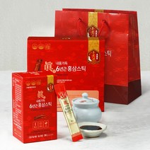 내몸가득진6년근홍삼스틱50포(쇼핑백포함) 대동고려삼 진세노사이드 부모님선물 사포닌 면역력증진 피로개선 혈액흐름개선 기억력증진 항산화 건강기능식품 온가족 남녀노소 영지 하수오 백작약, 5박스, 10g 50포
