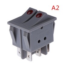 1 개 Rk1-23 버튼 로커 스위치 더블 전기 스위치 따뜻한 오일 히터 6 핀 램프 On-Off 16A 250VAC, 02 2