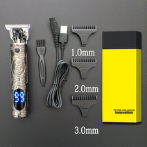 바리깡 클리퍼 이발기 바버샵 이발소 리젠트컷 투블럭 헤어컷 숏컷 남자에 대 한 전문 WateProof 머리 절단 기계 머리 트리머 전기 면도기 남자 면도기 0mm 수염 트리머, Duke-BlackCu-Box