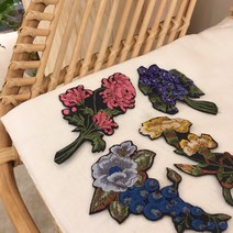 플라이쿱 꽃 볼륨 자수패치 열접착식 와펜 14종, 사과나무꽃(F-001)