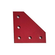 5홀 90 도 조인트 보드 플레이트 코너 앵글 브래킷 연결 스트립 2020 알루미늄 프로파일 1개 3D 프린터 부, 12 Red L