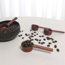 우드 커피 계량스푼 카페 원두 스푼 나무 스쿱 티스쿱 에스프레소 계량 스픈 파우더 5g