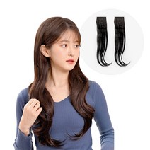 [벨리음] 벨크로 헤어피스 롱 볼륨C컬 웨이브 단품 2피스, DB(다크브라운), 2개