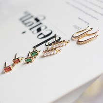 악세서리 DIY 부자재 구리 도금 14K 골드 그린 다이아몬드 키링 목걸이 열쇠고리 제작
