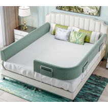 아기침대 칸막이 범퍼 휘어지는가드 저상형침대, 연그레이 길이 1m 높이 35cmㅡ구부림가능