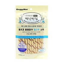 도기맨 콜라겐 돌돌말이 밀크츄 우유 스틱 120g, 5개, 우유맛