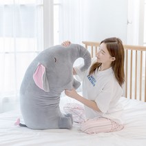 조우니 바디필로우 모찌쿠션 커플 기념일 선물, 3.하트 코끼리 대형 쿠션