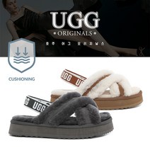 호주 정품 UGG 데피 양털 크로스 슬라이드 어그