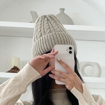 양놀 남녀공용 방한 니트 안감 기모 비니