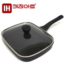 키친아트 하우스쿡 IH인덕션 멀티 직사각 그릴팬-커버, 단품, 1개