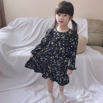 트리베어 북유럽 샤샤니 여아 원피스 프릴 플라워 공주 아동 유아 초등 봄 가을 간절기 드레스